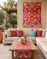 4 cushion covers + tapestry ( 100x70 ) + runner