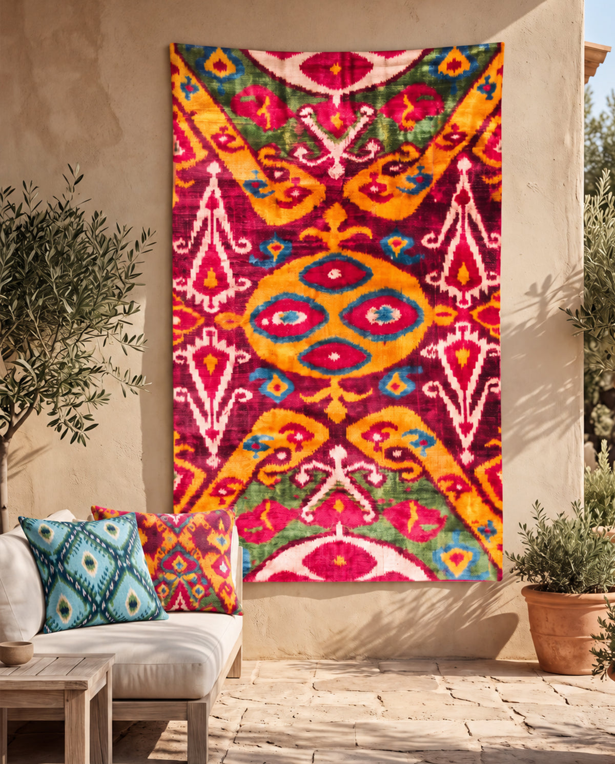 IKAT - Bundle ( Tapestry + Cushion covers + Runner )