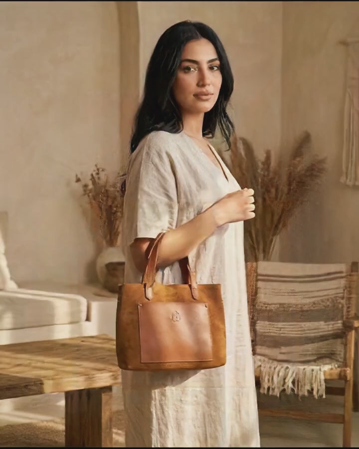 Henz suede bag - camel