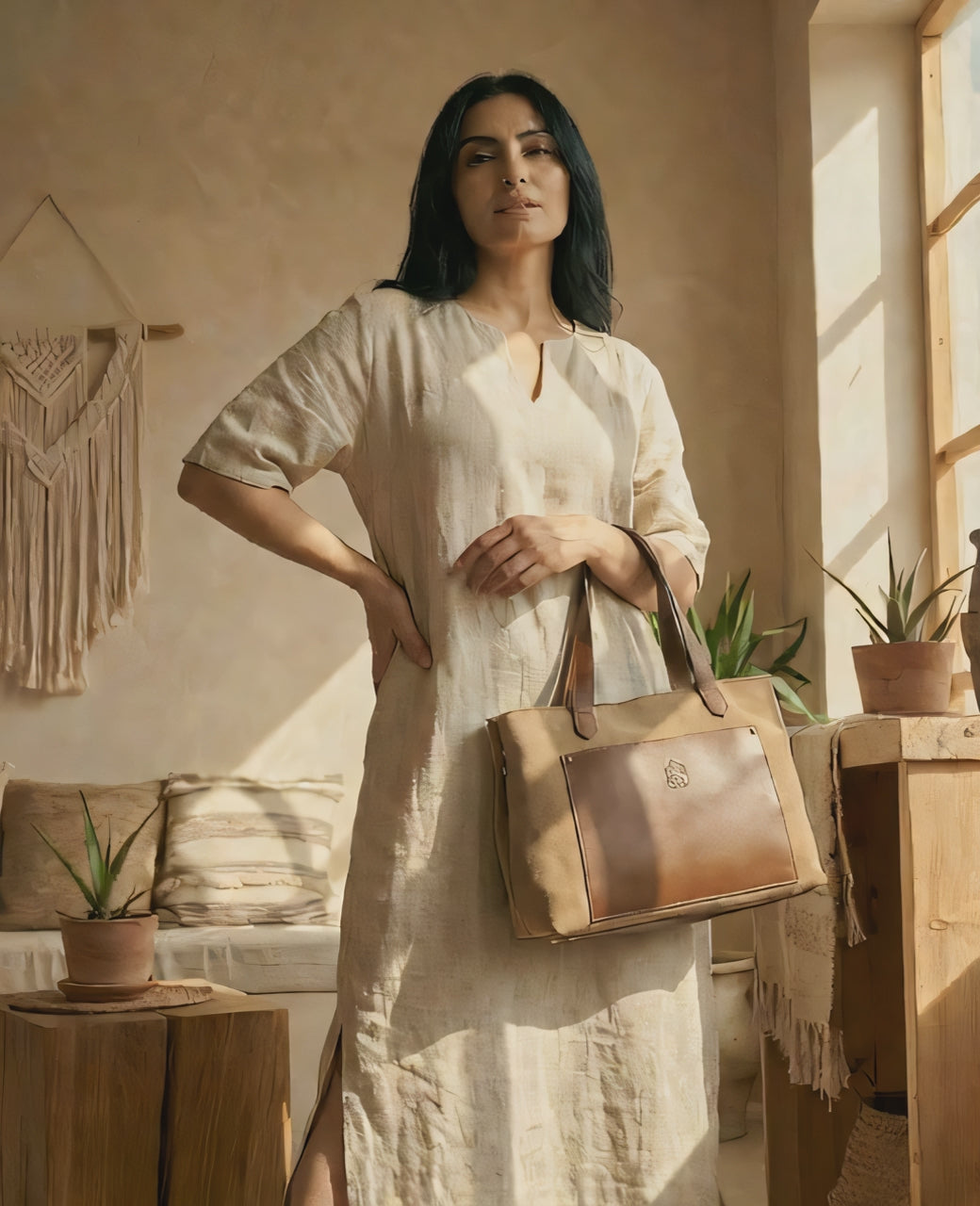 Henz suede bag - cafe