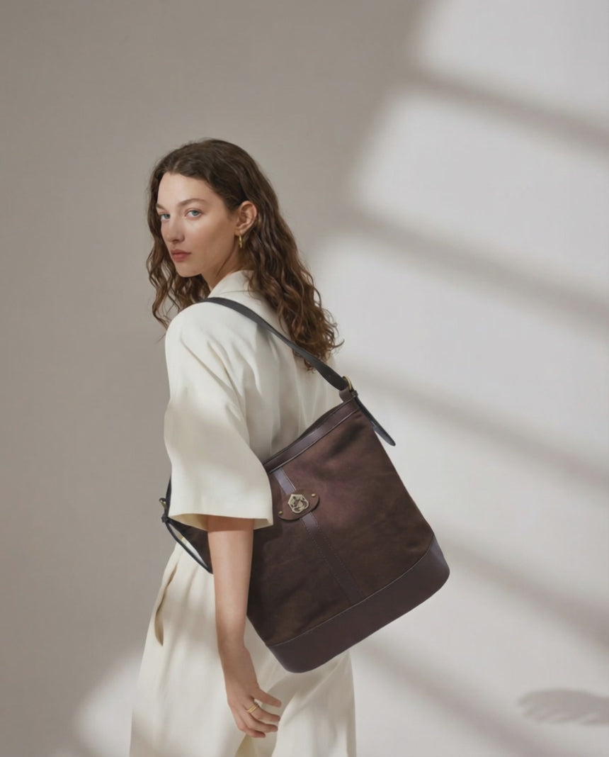 maral suede bag - brown