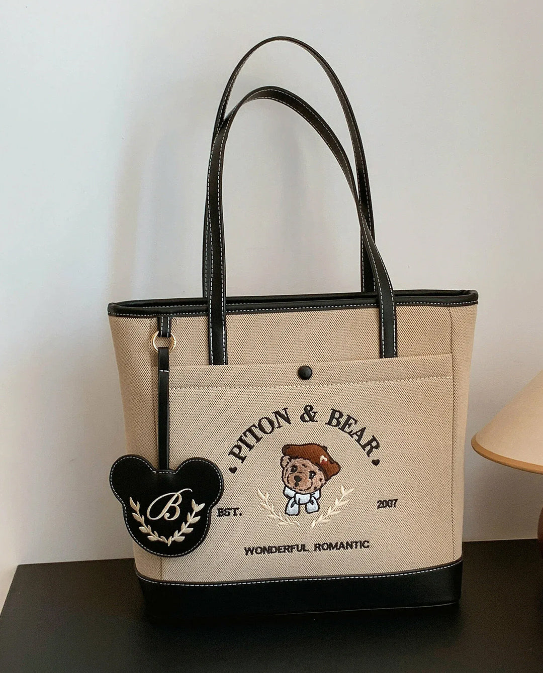 Piton & Bear - Casual Retro Tote Bag
