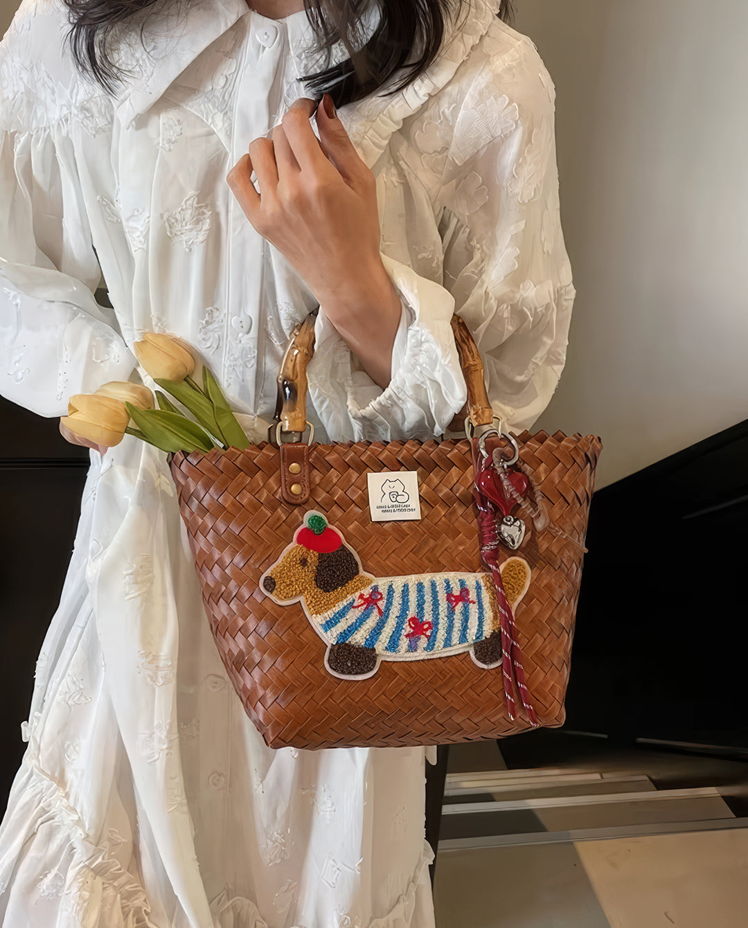Woven Mini Tote Bag ( small size )