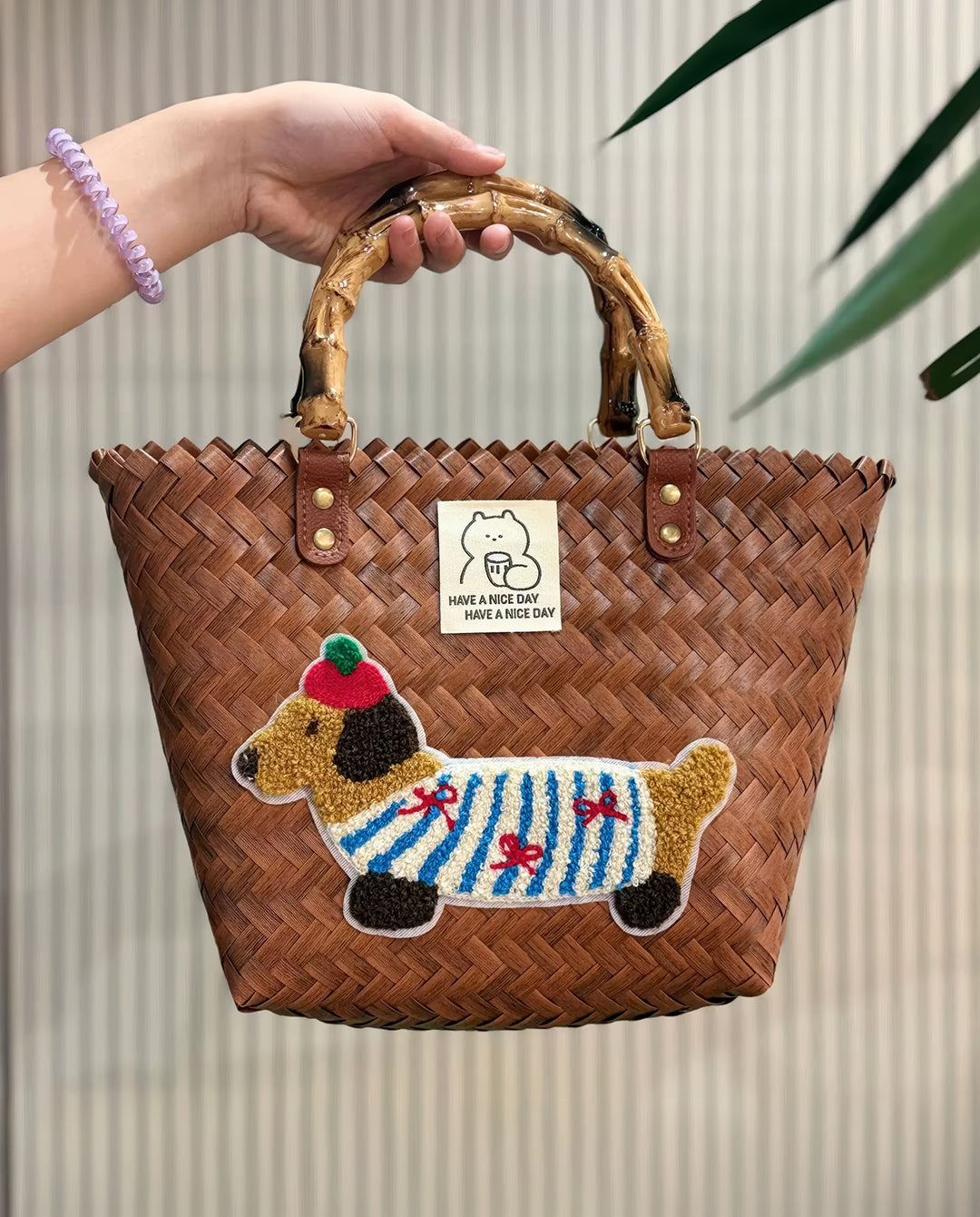 Woven Mini Tote Bag ( small size )
