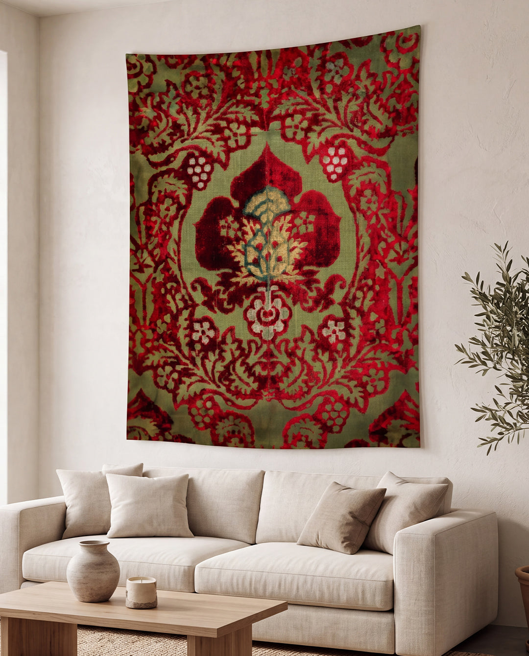 Laleh -Tapestry printed velvet fabric