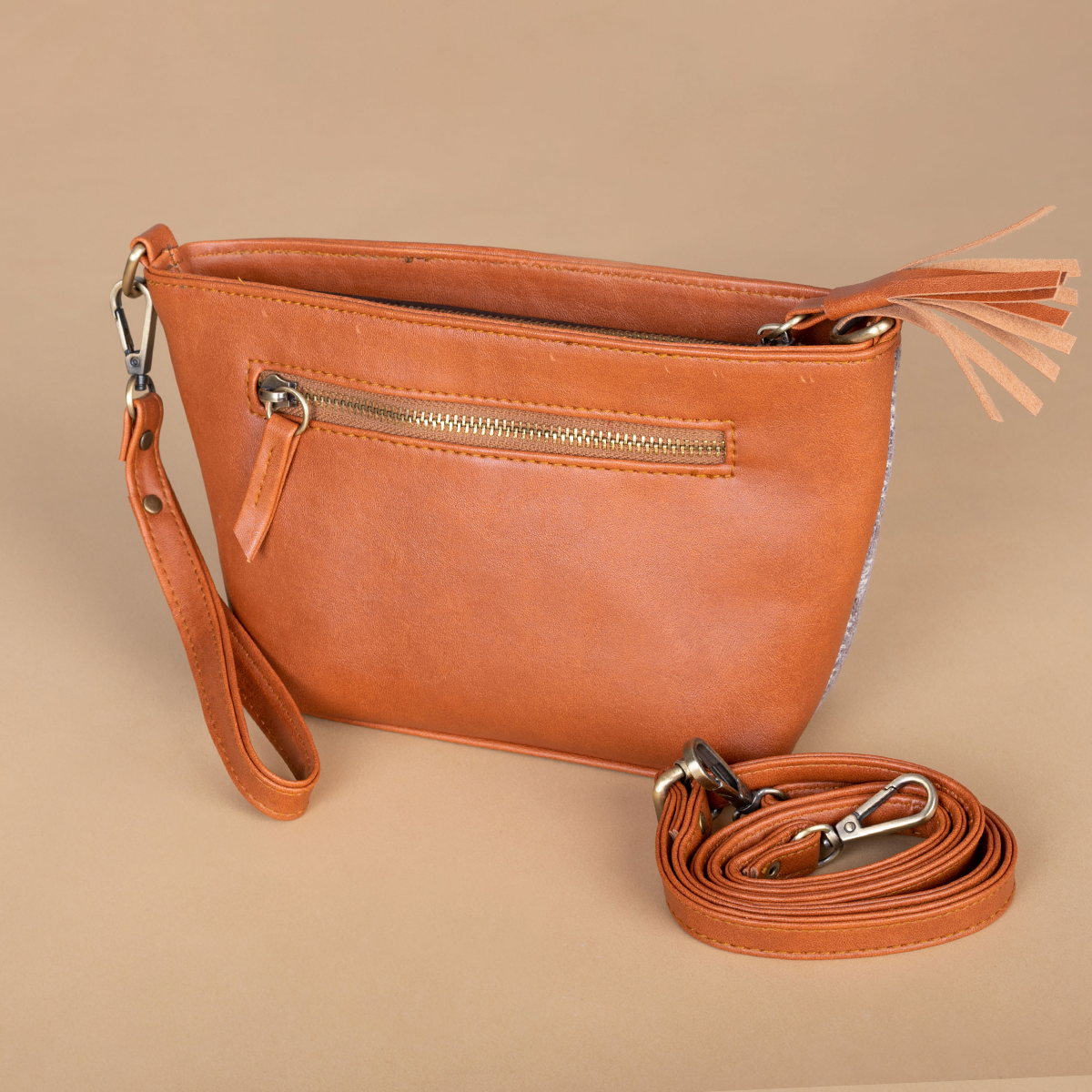 Small CROSS-BAG/ Hand-bag _Vintage Art