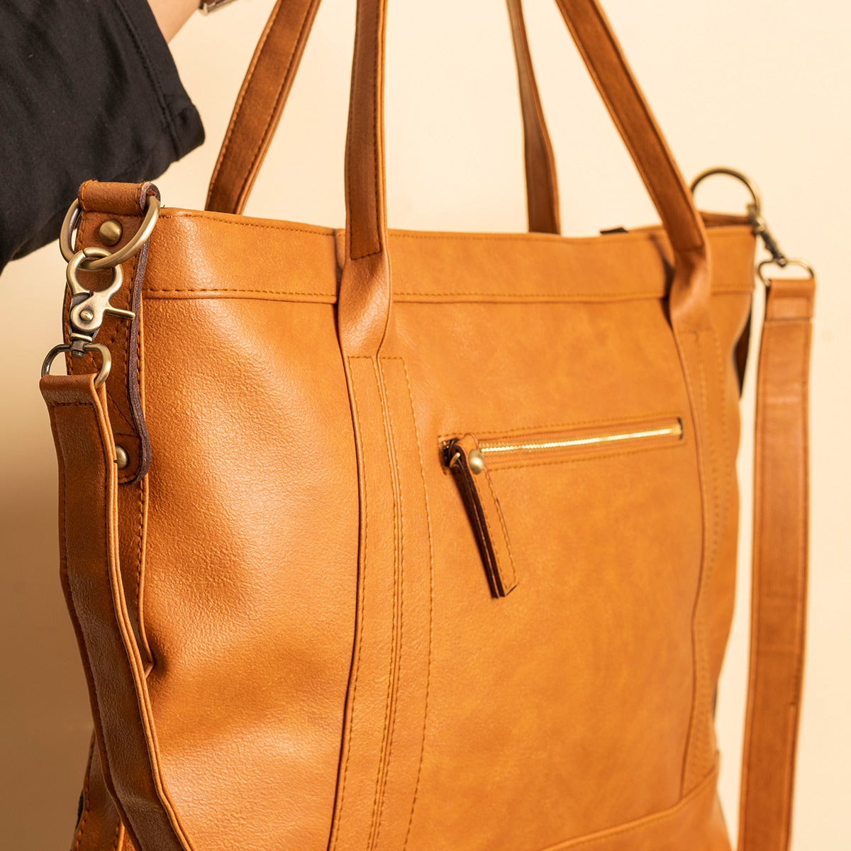 CITYbag_ gray Kashmir pattern_brown camel